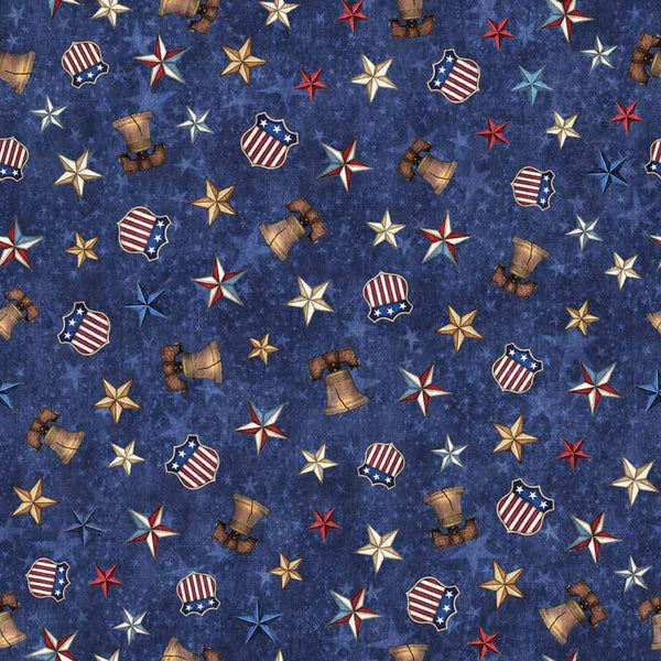 American Spirit, Liberty Bell and Stars, Dark Blue