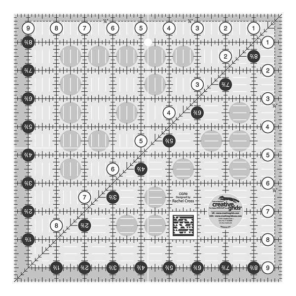 Creative Grids Quilt Ruler 9-1/2in Square