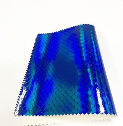 Fishscale Mermaid Vinyl, Iridescent Royal Blue