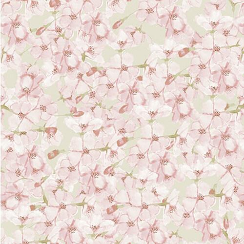 Henry Glass, You Are Loved, Packed Floral, Pink/Taupe