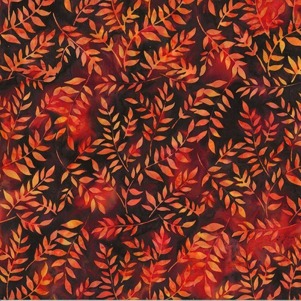 Hoffman Bali Batik, Leaf, Autumn