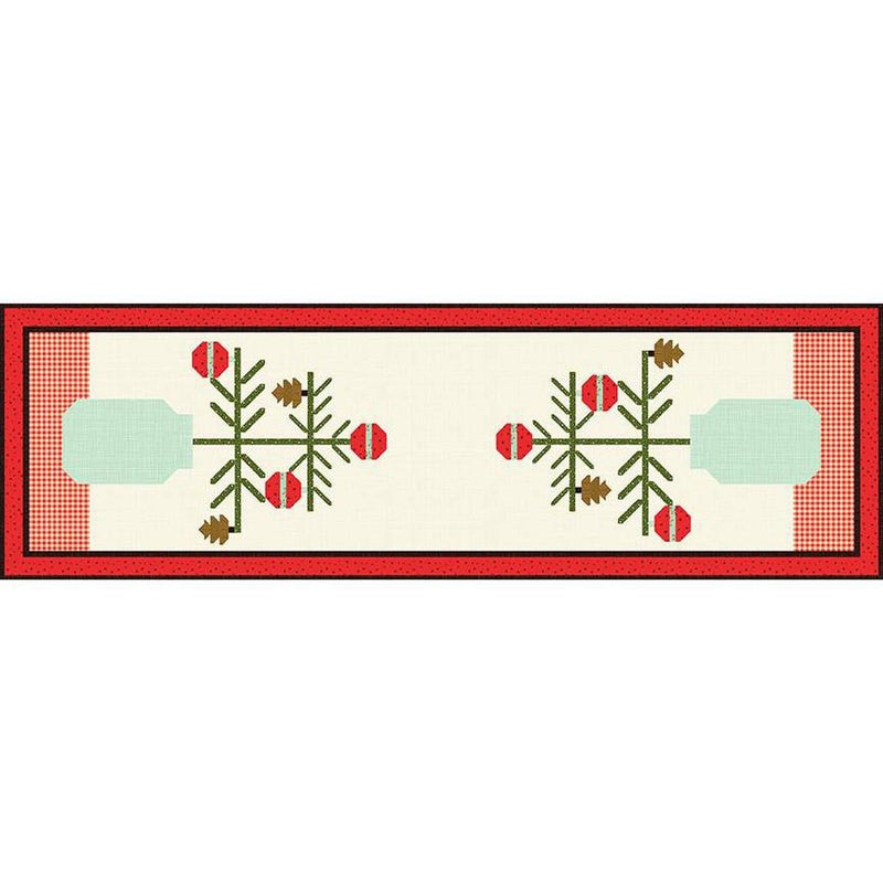 In A Fruit Jar Winter Table Runner by Sandy Gervais