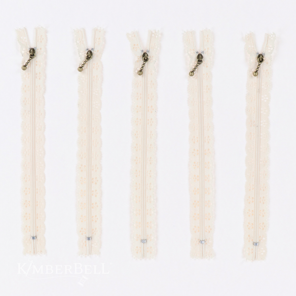 Lace Zippers Buttermilk Pack of 5