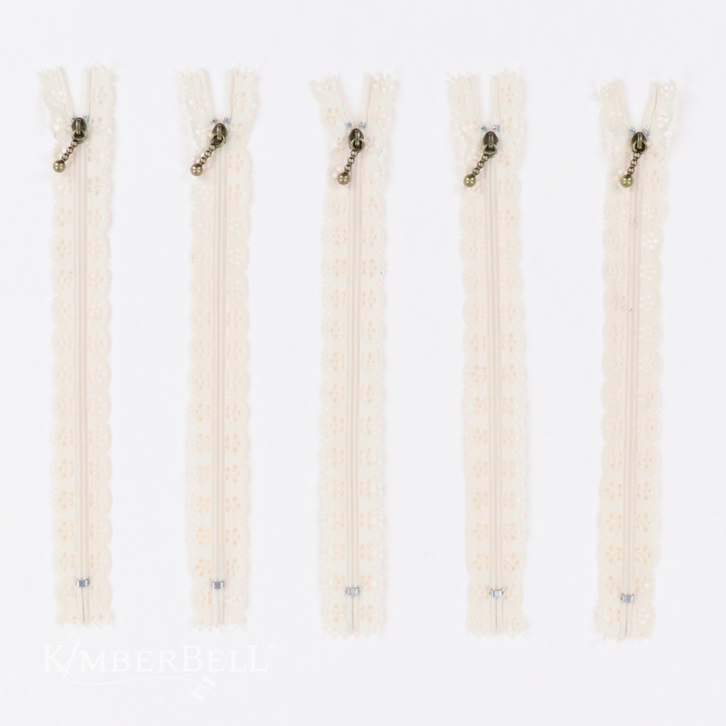 Lace Zippers Buttermilk Pack of 5