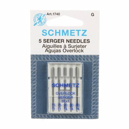 Schmetz Serger / Overlock BLX-1 Machine Needle Sizes 11/75 & 14/90