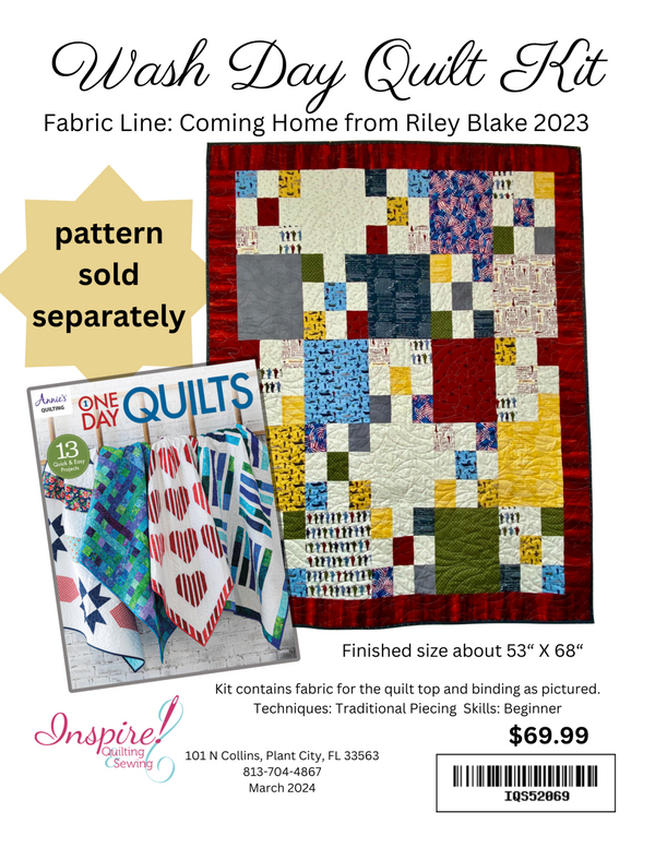 Wash Day, Patriotic Quilt Kit (pattern sold separately)