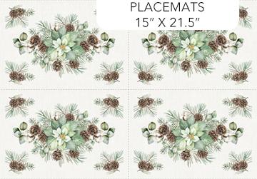 White Linen Christmas, Placemat Panel
