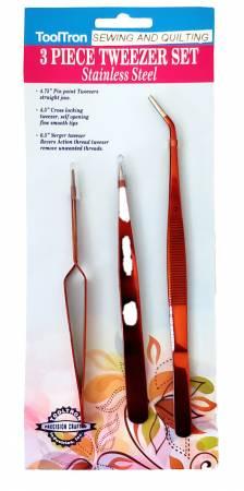 3 Pc. Tweezer Set Rose