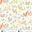 Andover/Makower, Hello Spring, Happy Hen, Cream