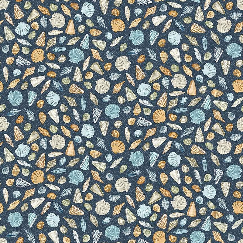 Andover/Makower, High Tide, Beachcomber, Dark Blue