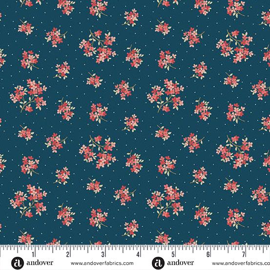Andover, Laundry Basket Quilts, Lighthouse, Navy, Sand Verbena