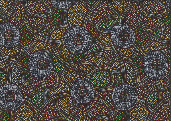 Australian Aboriginal Prints, Kangaroo Dreaming Orange By Roseanne Morton