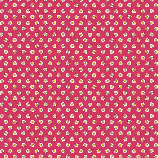 Benartex, A Prairie Heart, Dainty Daisy, Dark Pink