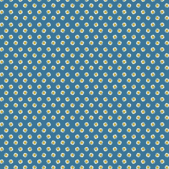 Benartex, A Prairie Heart, Dainty Daisy, Dark Prairie Sky