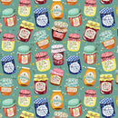 Benartex, A Prairie Heart, Jam Jars, Teal