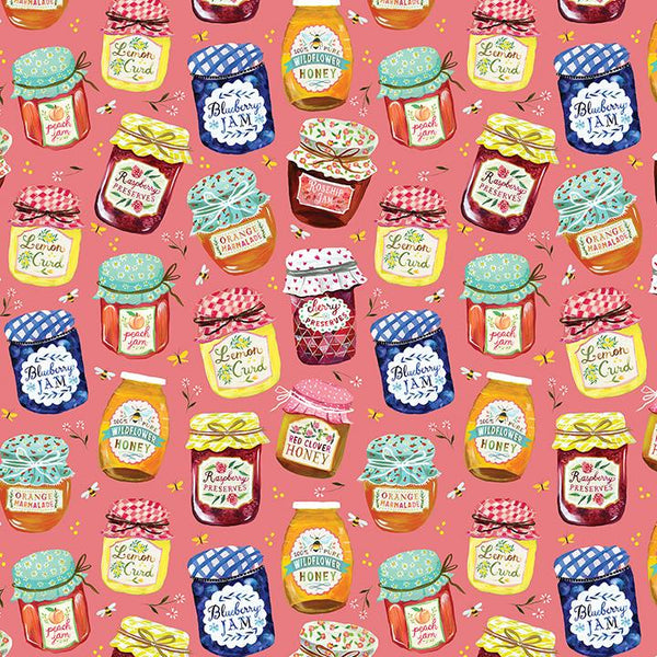 Benartex, A Prairie Heart, Jam Jars, Peach Jam