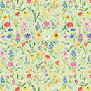 Benartex, A Prairie Heart, Meadow Flower, Light Fern