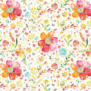 Benartex, A Prairie Heart, Posies, White