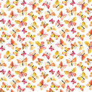 Benartex, A Prairie Heart, Rustic Flutter, Peach/`White