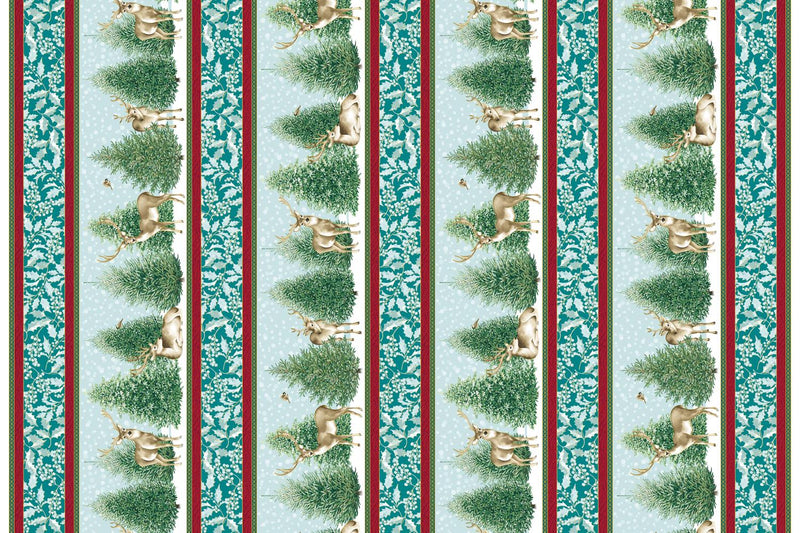 Benartex, A Winter's Day, Border Stripe
