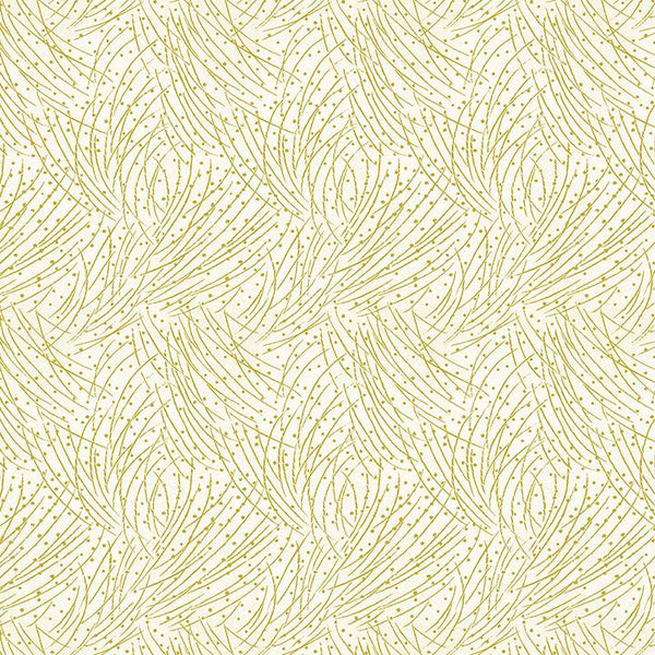 Benartex, A Winter's Day, Golden Pine Metallic
