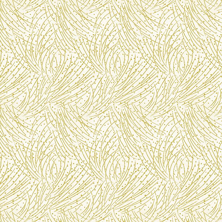 Benartex, A Winter's Day, Golden Pine Metallic