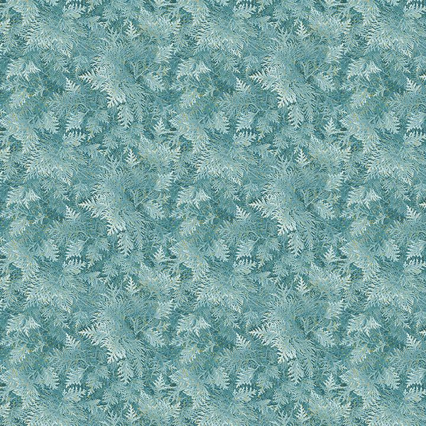 Benartex, A Winter's Day, Grand Fir, Aqua