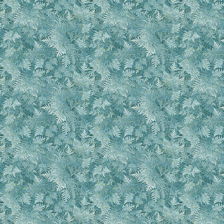 Benartex, A Winter's Day, Grand Fir, Aqua