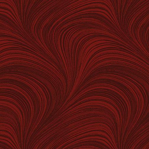 Benartex, A Winter's Day, Wave Texture, Dk Red