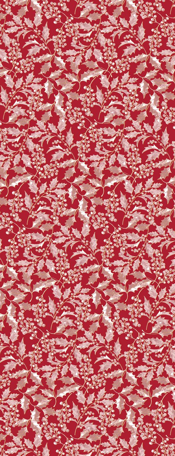 Benartex, A Winter's Day, Winter Holly, Red