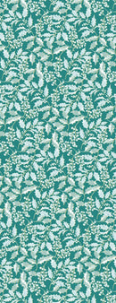 Benartex, A Winter's Day, Winter Holly, Teal