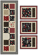 Benartex Fabric, Perfect Brew / Latte Love Table Runner & Placemats Kit