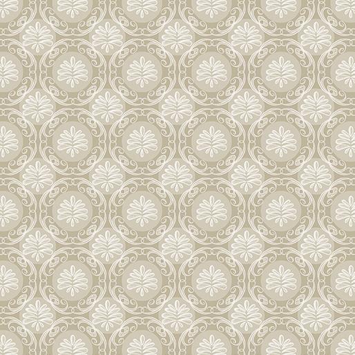 Benartex Fabric, Perfect Brew, Medallion Geo,