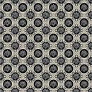 Benartex Fabric, Perfect Brew, Medallion Geo, Cream