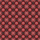 Benartex Fabric, Perfect Brew, Medallion Geo, Red