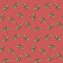 Benartex Fabric, Small Wonders, Dragonfly Wonder, Persimmon