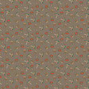 Benartex Fabric, Small Wonders, Mushroom Wonder, Taupe
