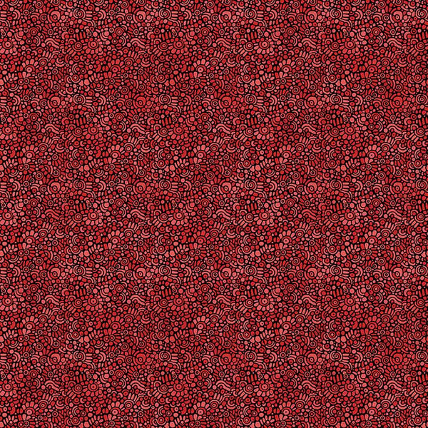 Benartex Fabric, Small Wonders, Pebble Mosaic, Red