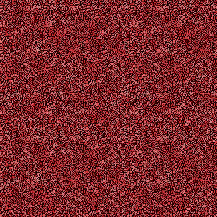 Benartex Fabric, Small Wonders, Pebble Mosaic, Red