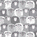 Benartex Fabric, Sweet Little Lamb, Cozy Lamb, Gray