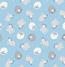 Benartex Fabric, Sweet Little Lamb, Dreamy Little Lamb, Blue