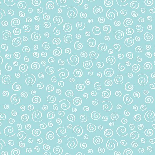 Benartex Fabric, Sweet Little Lamb, Dreamy Swirls, Aqua