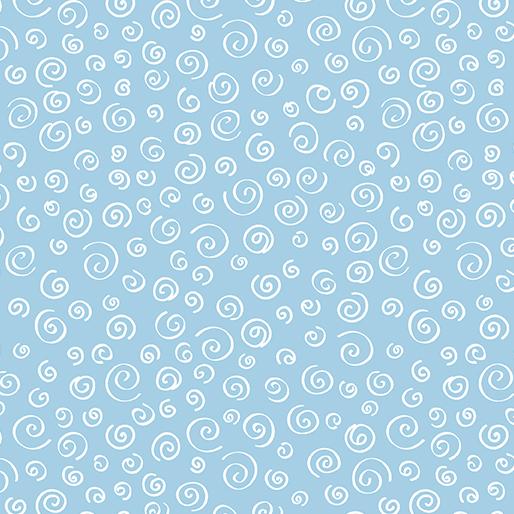 Benartex Fabric, Sweet Little Lamb, Dreamy Swirls, Blue