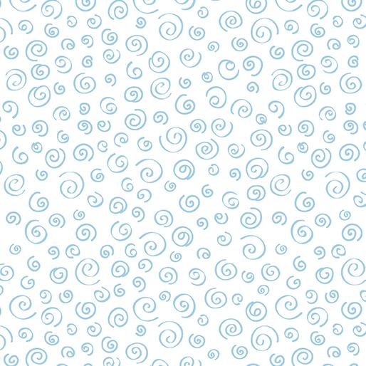 Benartex Fabric, Sweet Little Lamb, Dreamy Swirls, White