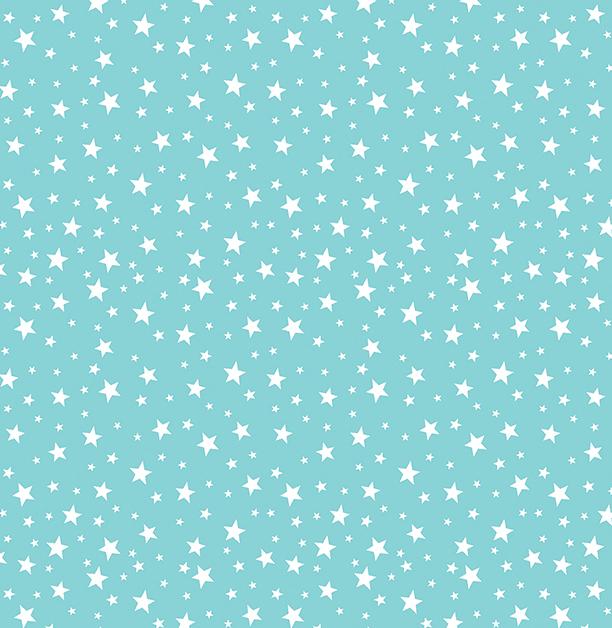 Benartex Fabric, Sweet Little Lamb, Little Stars, Aqua