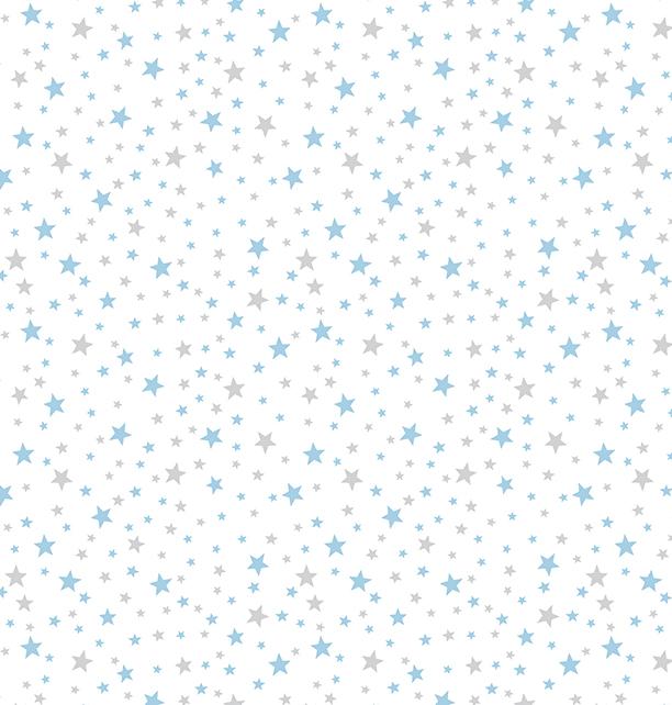 Benartex Fabric, Sweet Little Lamb, Little Stars, White