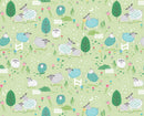 Benartex Fabric, Sweet Little Lamb, Scenic, Green