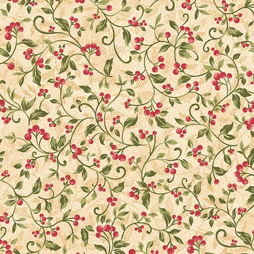 Benartex Fabrics, Star of Light, Berries, Cream