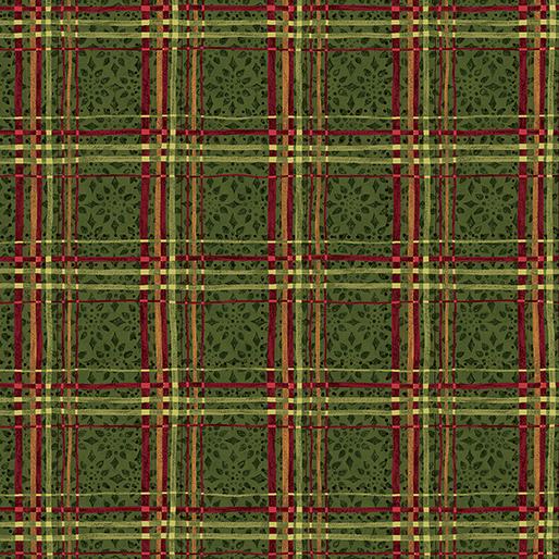 Benartex Fabrics, Star of Light, Plaid, Green