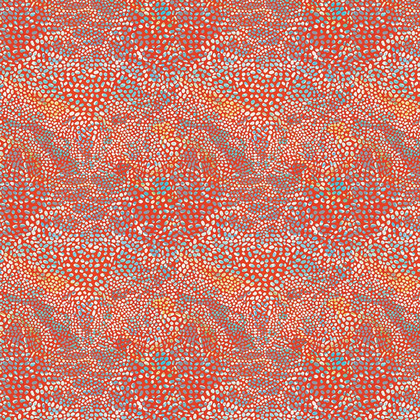 Benartex Fabrics, Under The Sea, Bubbly Trails, Coral